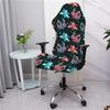 2pcs/set Flower Printed Racing Desk Rotating Slipcovers Office Computer Gaming Chair Covers Stretch Armchair Gamer Seat Cover