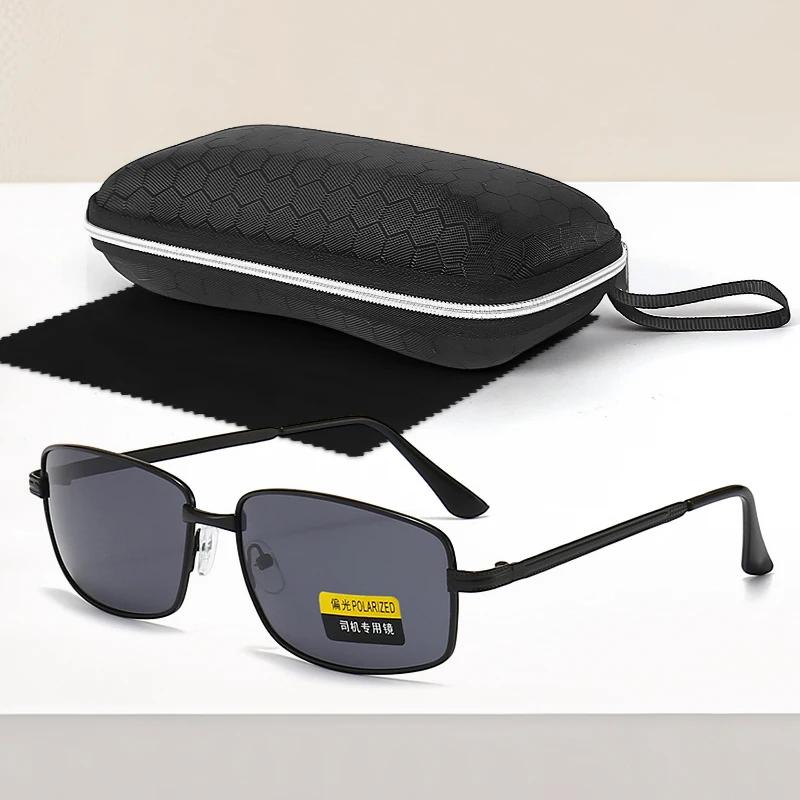 

Комбинированные поляризационные солнцезащитные очки Солнцезащитные очки, которые можно носить во время вождения Мужские очки с защитой от УФ-лучей чёрный