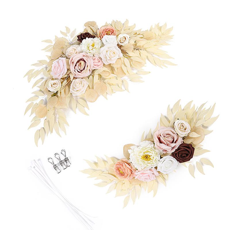 

Имитация тега Цветок Приветственный цветок Украшение арки Свадебный цветок на притолоке Искусственный цветок бежевый