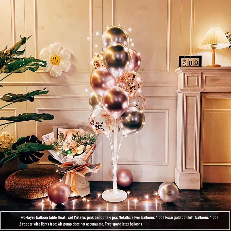 Luminous Balloon Floor Stand for Events: Birthday, Wedding, Anniversary, Party, and More.
