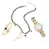 Women Jewelry Set Watch Bracelet Necklace Wife Girlfriend Anniversary Birthday Gift