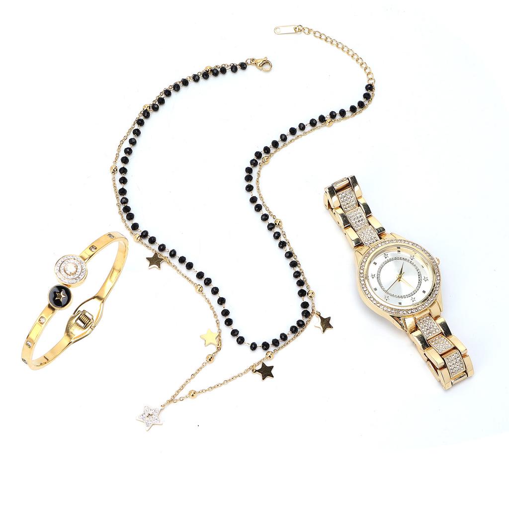 Women Jewelry Set Watch Bracelet Necklace Wife Girlfriend Anniversary Birthday Gift