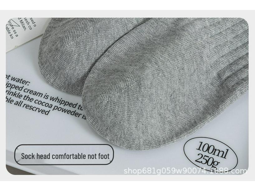 Men's Pure Cotton Mid-Calf Sports Socks for Autumn and Winter - Plus Size Mid-Short for Teenagers and Students