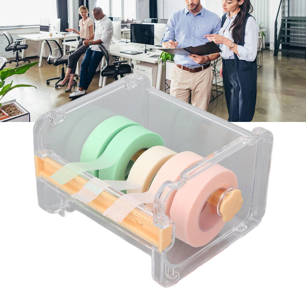 Transparent Multi Masking Tape Cutter Dispenser Visible Roll Tape Holder for   School