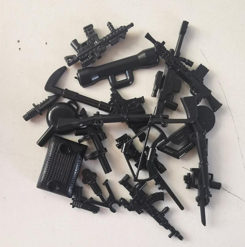 Waffen Waffen Militärsteine Zubehör Soldat Explosionsgeschützte Anzüge ww2 Armee Moc Teile Diy Baustein Szene Kinderspielzeug Geschenke