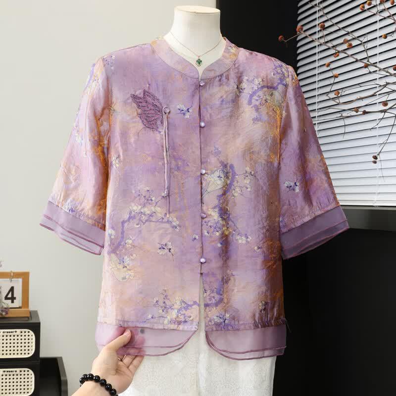Women's Chiffon Floral Print Summer Cardigan