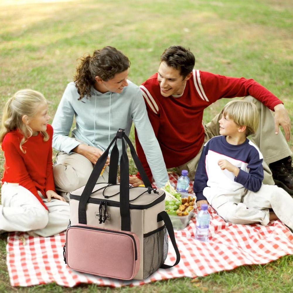 Large Capacity Lunch Box Bag Handheld Insulated Thermal Bag Thickened Thermal Lunch Pouch Outdoor