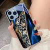 Fate Gear Black For IPhone 16 Pro Max 15 Pro 14 13 12 Mini 11 XS Max XR 7 8 Plu SE 2022 Tempered Glass Phone Case