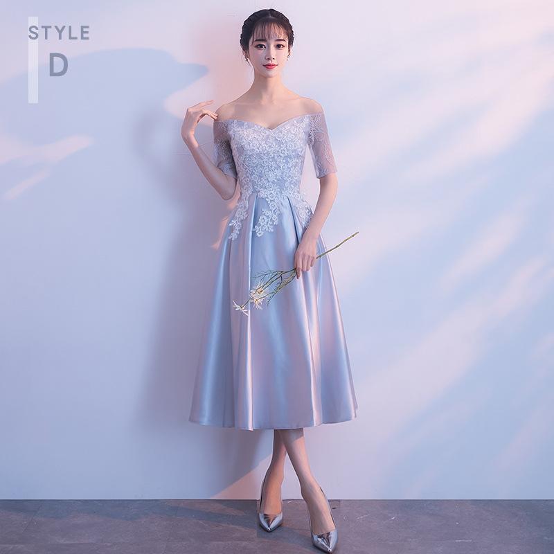 

Bridesmaid Dress New Spring Grey Satin Sisters Bridesmaid Dress Medium and Long Girlfriend Dress Sister Dress XXL