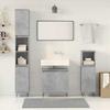 3 Piece Bathroom Furniture Set Concrete Grey Particleboard