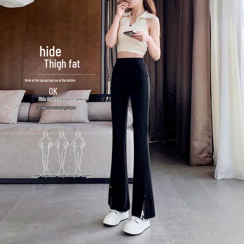 Demana Women s Mid-Waist Slim-Fit Stretch Trousers S