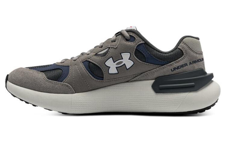 Under Armour Textile, Leather Low top Casual Running Shoes Unisex Asphalt Gray 3028615-103 37.5