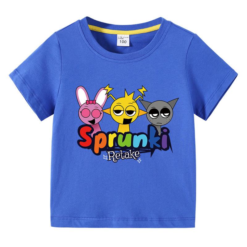 Cartoon Sprunki T-Shirt Kinder Incredibox T-Shirts Kleinkind Mädchen Kurzarm Tops Jungen Sommerkleidung Kinderbekleidung