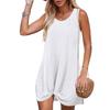Polyester Splicing Aline Minikleid mit verdrehtem Knoten für den Sommer-Strandurlaub