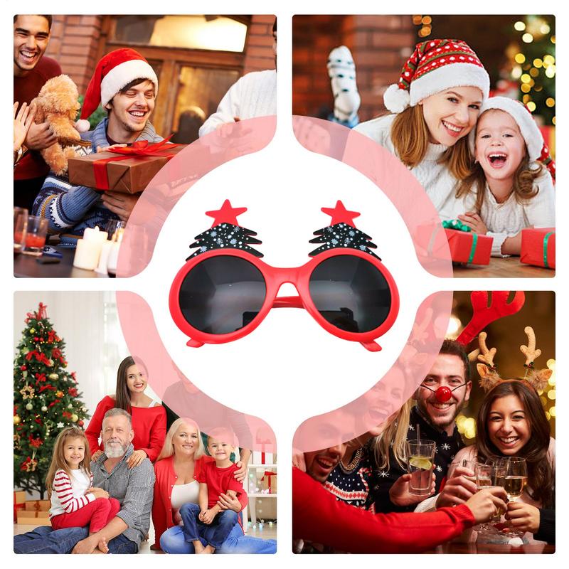 Christmas Glasses Cute Santa Reindeer Christmas Tree Hat Christmas Eyeglasses Christmas Photo Booth Props Goodie Bag Stuffers