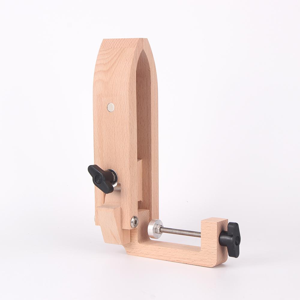 1pc Wooden DIY Hand Stitching Clamp, Adjustable Leathercraft Table Desktop Sewing Clip Tool, DIY Leather Fixing Quilting Tool