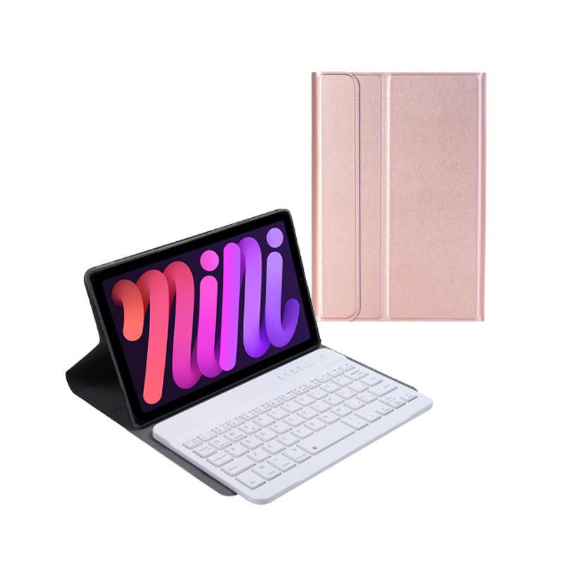 Protective Leather Case for iPad Mini 7 with Bluetooth Keyboard and Pen Slot, Compatible with Mini 6 & 5 Models