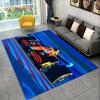 Alfombra de Dibujos Animados para Coche de Carreras y Piloto de Carreras para el Hogar Sala de Estar Dormitorio Sofá Felpudo Decoración, Alfombra para Zona de Juegos Infantil Alfombrilla Antideslizante para el Suelo