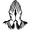 Black Metal Praying Hands Wall Art Religious Christian Faith Decor for Living Room Bedroom