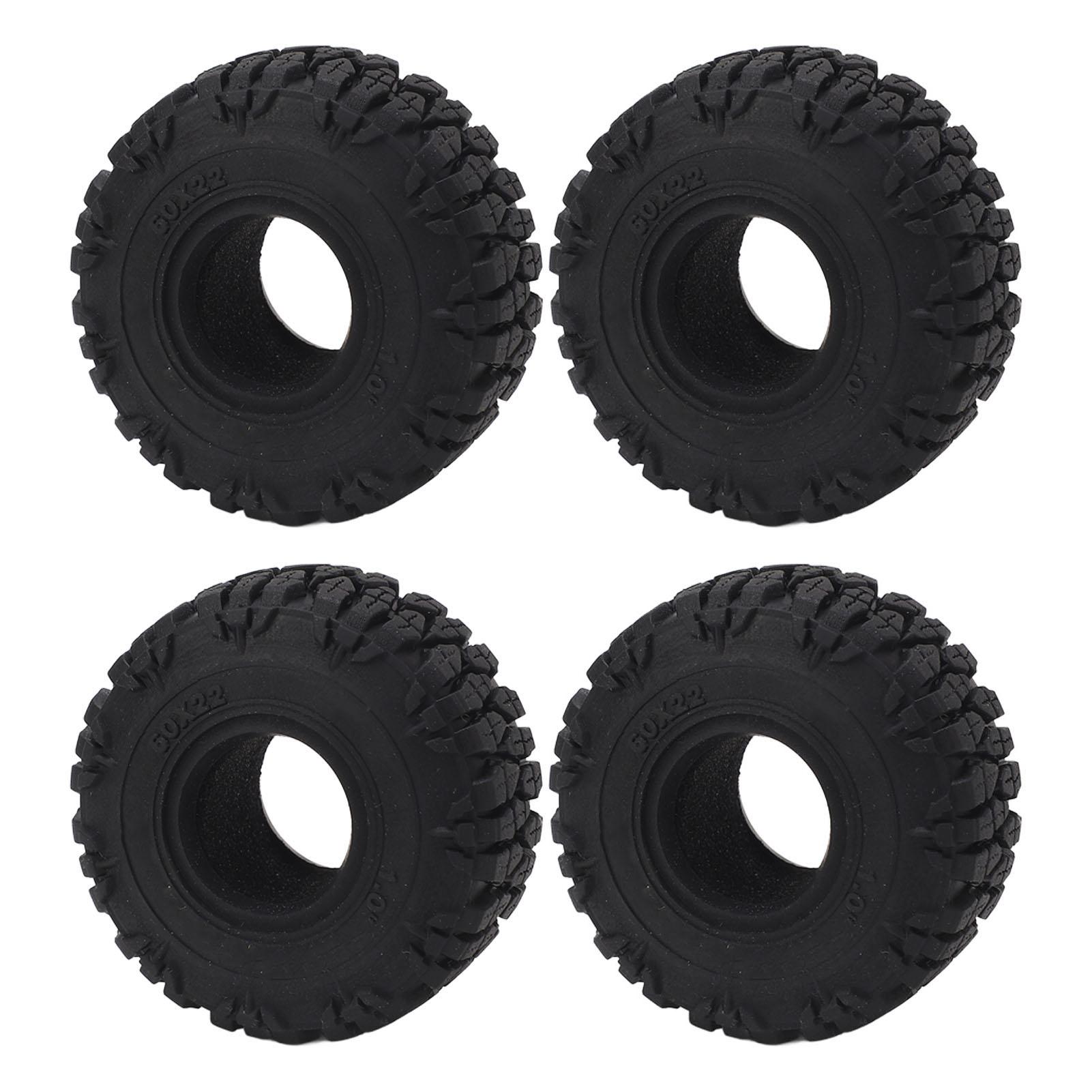

Набір 4 шт. 1.0 RC Гумові шини 60 X 22 мм Посилене зчеплення Колісна шина для AXIAL SCX24 124 RC Гусеничний