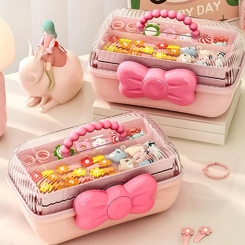Multi-Layer Hairpin Organizer Cute Girl Jewelry Case Head Rope Headband Display Rack Children'S Hair Accessories Storage Box