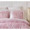Bettwäsche-Set - 1 Bettbezug 220 x 240 cm + 2 Kissenbezüge 60 x 60 cm - 100% verstärkte Baumwolle - Rosa