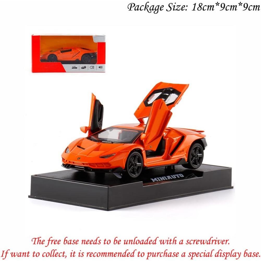 

Масштаб 1/32, коллекционная оранжевая игрушка Lambor LP770 из сплава, литые автомобили, модель автомобиля со светом и звуком 1/32-Size:15.5*6*3.5cm оранжевый