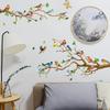 1 Pcs Chinese Style Vintage Bird Sticker Living Room Sofa Wall Decor Stickers Mural Art 3D Tree Branch Green House Decor