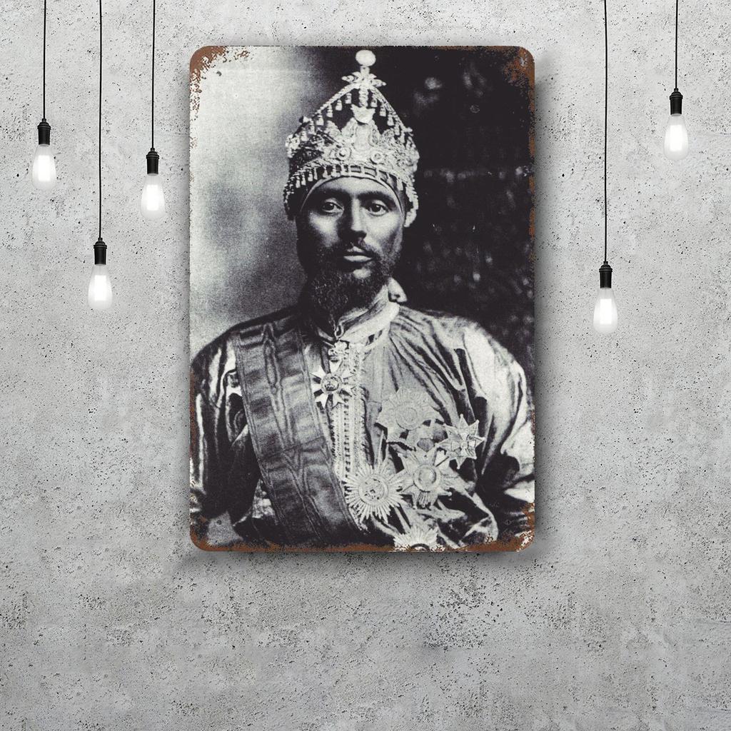 selassie Vintage Metal Tin Signs Posters Decor Retro Metal Plaque Wall Art Decor for Garage Bar