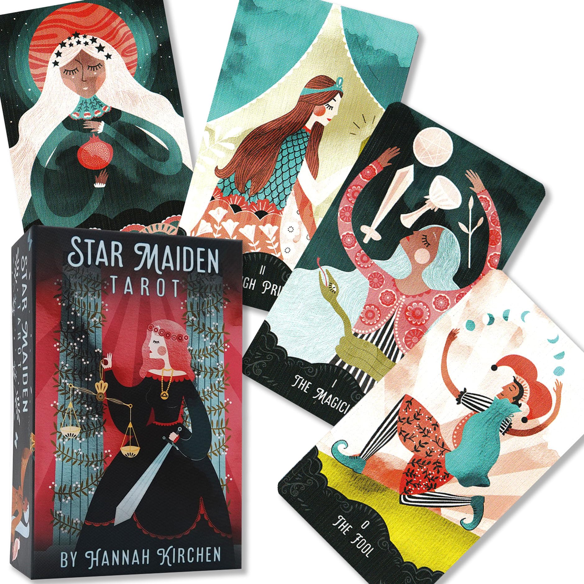 Star Maiden Tarot - Authentic FLATLAND Tarot Deck with Japanese Instructions and 78 Cards.