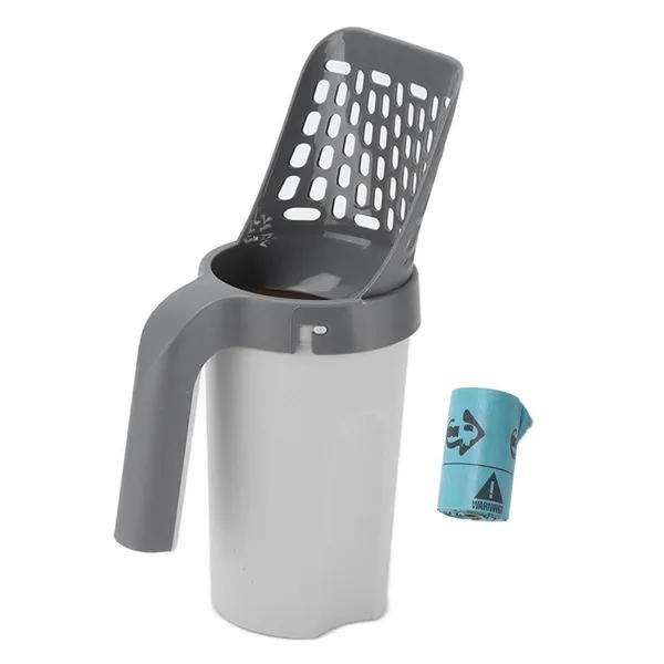 Cat Litter Scooper Portable Pet Cat Litter Sand Shovel with Storage Box