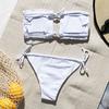 Sexy Womens Swimsuit Push-Up Padded Bra Striped Print Bathing Swimwear Jumpsuit
