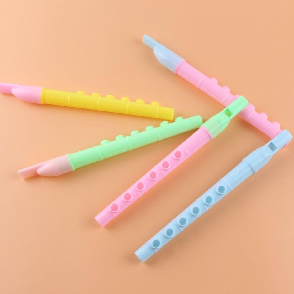 20 Pcs 6 Holes Long Flute Plastic Party Favor Toys Fun Educational Toy  Children