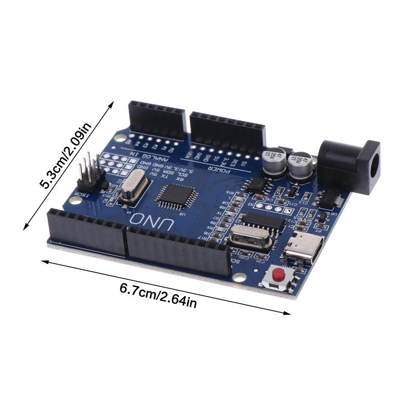 Pour carte de développement R3 Mega328P Uno R3 + Câble USB Puce Atmega328P-Au Type-C Ft232 Ch340 Pilote de port série