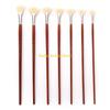 W89C 7-Pieces Fan Paint Brushes Set, Professional Artist Fan Brush Acrylic Paint Brushes with Bristle Hair Long Handle
