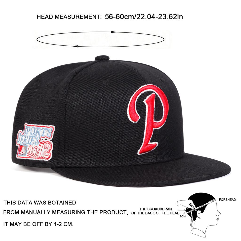 And Women P Letter Print Embroidery Hip Hop Hat Outdoor Use Adjustable Sunscreen Leisure Hat Spring Autumn Travel Tourism Vacation 1Piece For Men