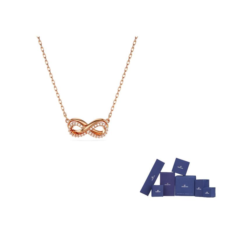 Swarovski Hyperbola Cubic Zirconia Necklaces Womens Rose Gold F-Original brand box (color random)