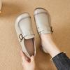 Leather Shoes for Women Spring/autumn New Soft Soled and Soft Faced Mom Pumps Retro Anti Slip and Breathable Leather Shoes Women
