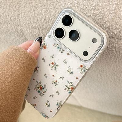 Retro-Blumenmuster Handyhülle für iPhone 16, iPhone 17 und iPhone 17 Pro Max