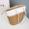 New Woven Straw Hat Bag Set Women's Seaside Beach Vacation Hat Woven Sun Hat