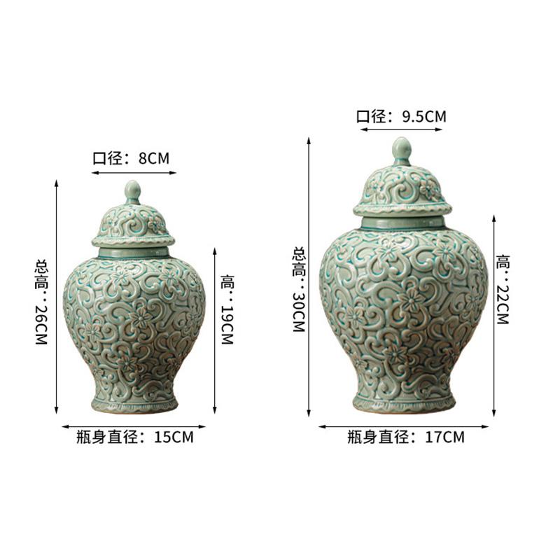 Retro Blumenzweig Keramikvase Großes Vorratsglas Haushalt Hydrokultur Vase Blumenarrangement Behälter Innen Handwerk Dekoration