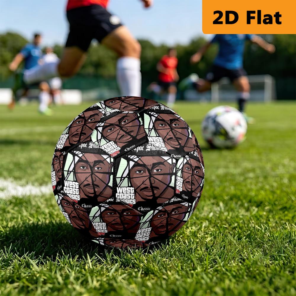 "2Pac: Until End Time" Soccer Ball Suitable for Both Training and Competition Outdoor Sports Very Elastic High Elasticity Entertainment