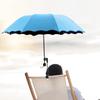 Beach Umbrella with Adjustable Clamp Portable Multipurpose Sun Protection Umbrella for Pool Beach Outdoor Backyard Balcony