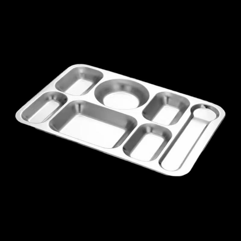 Stainless Steel Compartmented Dinner Plate