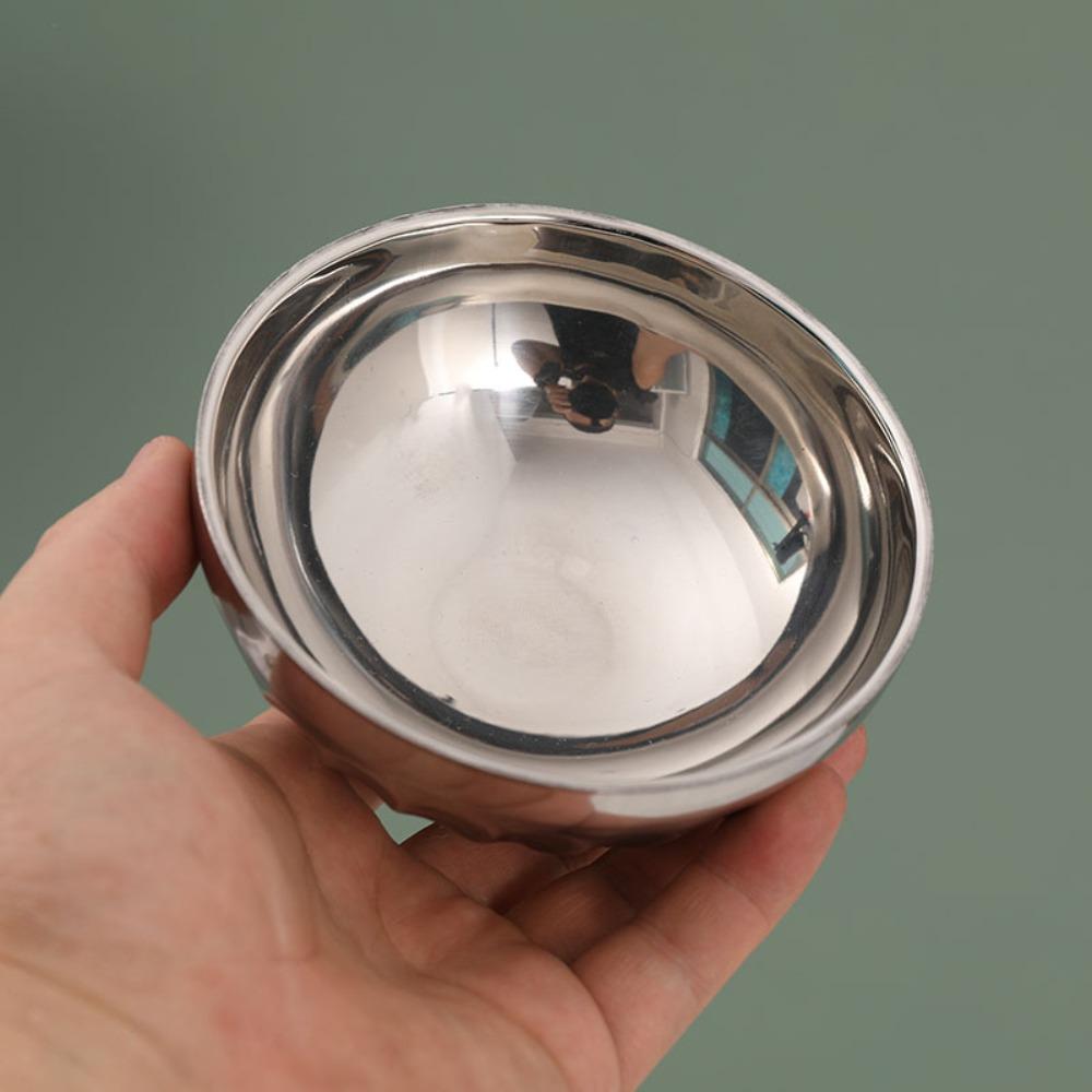 Double-layer Stainless Steel Bowl Fell -resistant Canteen Bowl Tableware Soup Bowl  Kindergarten