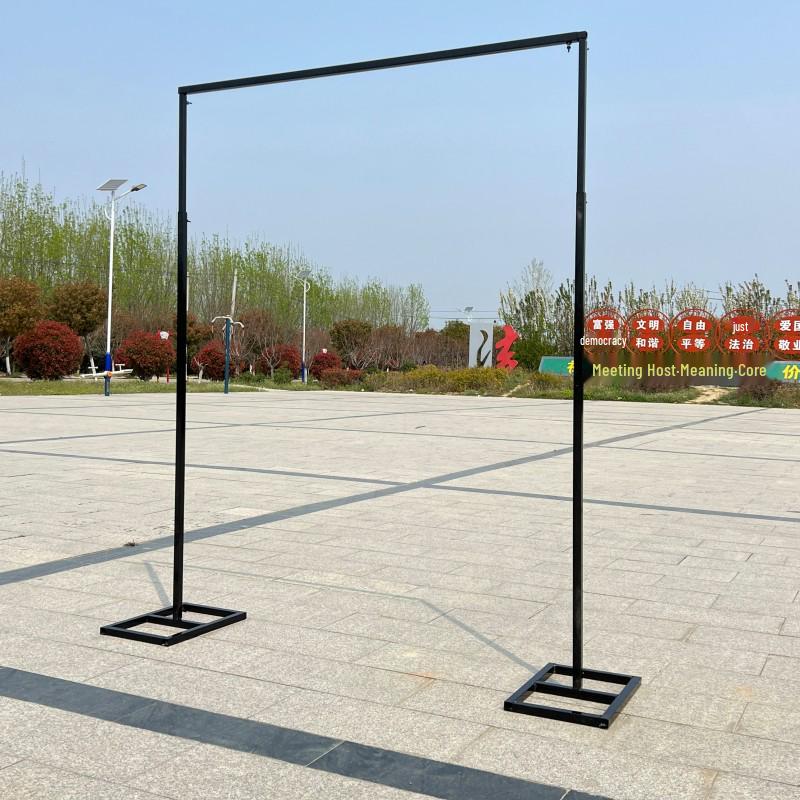 Gold Wrought Iron Square Arch Telescopic Shelf Wedding Stage Decoration