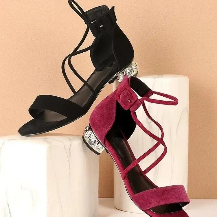 Shallow Daily Rear Zipper Personality Roman Style Women's Shoes 2025 Summer New Sandals