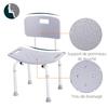Shower Chair Ergonomic Shower Seat Adjustable Height Non-Slip Feet Max. Load 136 kg Aluminum HDPE