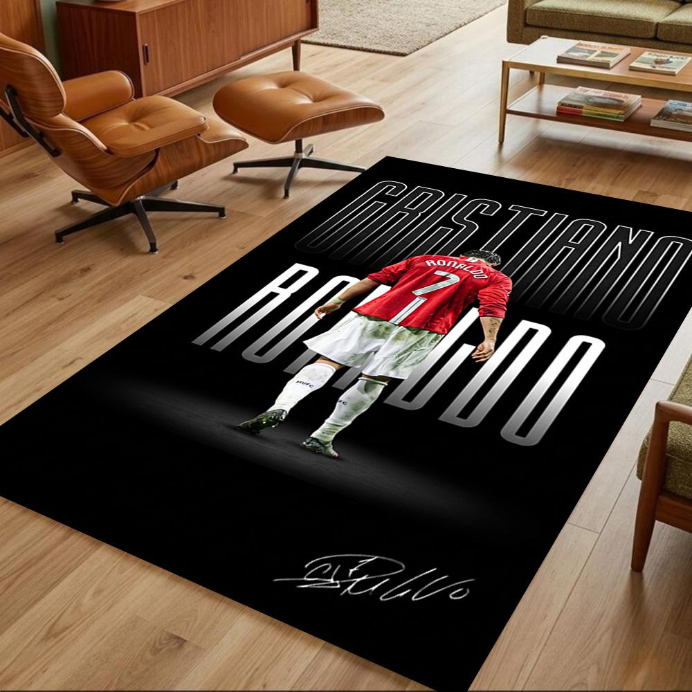 Cristiano Ronaldo Carpet Design for Outdoor Dormitory Game Room Foyer Anti-slip Rug Anime Office Decor Gift for Festivals
