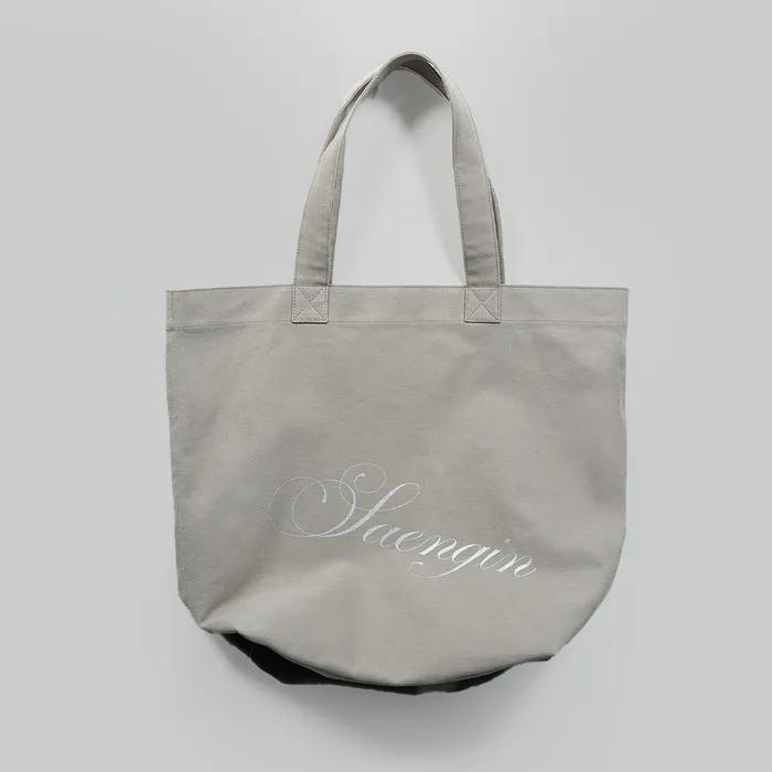 SAENGIN HEAVY COTTON TOTE BAG - KHAKI GRAY